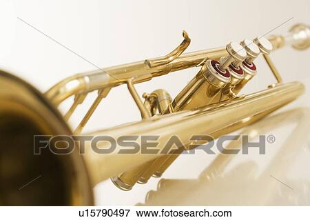 Stock Photo - Closeup of trumpet. Fotosearch