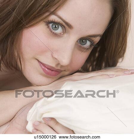 Closeup of woman's face and hands View Large Photo Image Stock Photograph - Closeup of woman's face and hands. Fotosearch