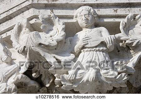 Column sculpture on Doges' Palace Venice Italy View Large Photo Image Stock Photograph - Column sculpture on Doges' Palace Venice Italy. Fotosearch