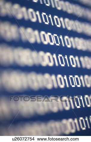Picture - Computer code numbers. Fotosearch