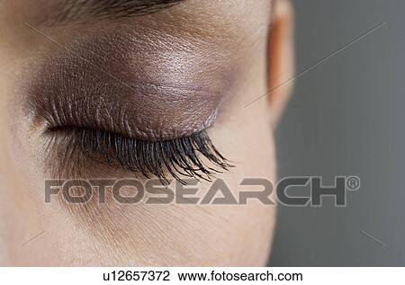 Coseup of a female eyelid View Large Photo Image Stock Image - Coseup of a female eyelid. Fotosearch