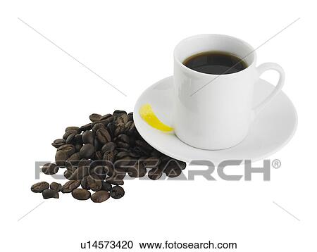Cup of coffee and beans View Large Photo Image Stock Image - Cup of coffee and beans. Fotosearch