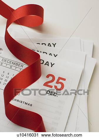 Stock Image - December 25 calendar page. Fotosearch