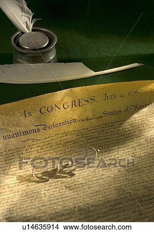 Picture - Declartation of Independence of the United States. Fotosearch