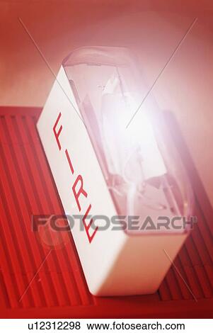 Fire alarm in use View Large Photo Image Stock Photo - Fire alarm in use. Fotosearch