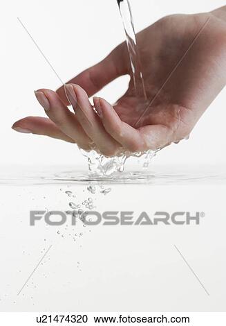 Hand touching water View Large Photo Image Stock Image - Hand touching water. Fotosearch