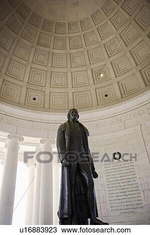 Stock Image - Interior of the Jefferson Memorial Washington DC USA. Fotosearch