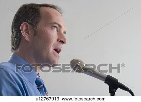 Man giving a speech View Large Photo Image Stock Photo - Man giving a speech. Fotosearch