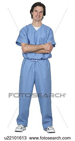 Man wearing hospital scrubs View Large Photo Image Stock Image - Man wearing hospital scrubs. Fotosearch