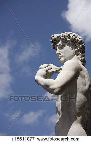 Stock Photo - Michelangelo's David in the Piazza della Signoria Florence Italy. Fotosearch