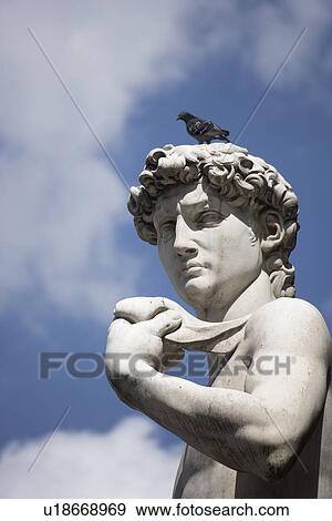 Michelangelo's David in the Piazza della Signoria Florence Italy View Large Photo Image Stock Photo - Michelangelo's David in the Piazza della Signoria Florence Italy. Fotosearch