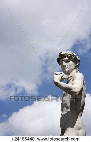 Michelangelo's David in the Piazza della Signoria Florence Italy View Large Photo Image Stock Photo - Michelangelo's David in the Piazza della Signoria Florence Italy. Fotosearch