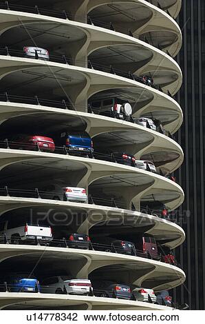 Stock Image - Parking garage Marina City Chicago Illinois USA. Fotosearch