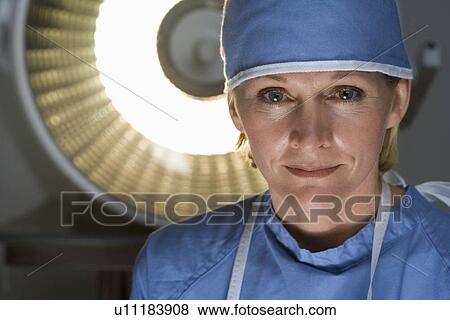 Stock Photo - Portrait of a female physician. Fotosearch
