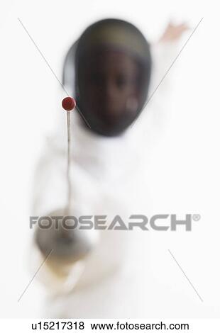 Portrait of a fencer View Large Photo Image Stock Photo - Portrait of a fencer. Fotosearch