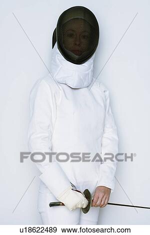 Portrait of a fencer View Large Photo Image Stock Photo - Portrait of a fencer. Fotosearch