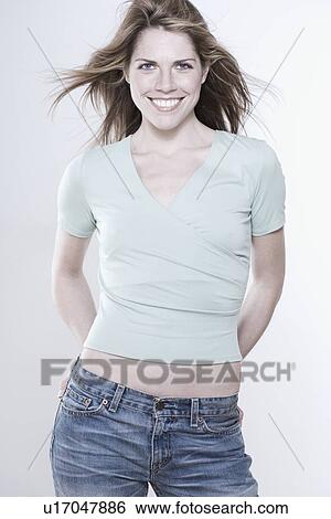 Stock Photograph - Portrait of a woman. Fotosearch