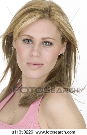Stock Photograph - Portrait of a young woman. Fotosearch
