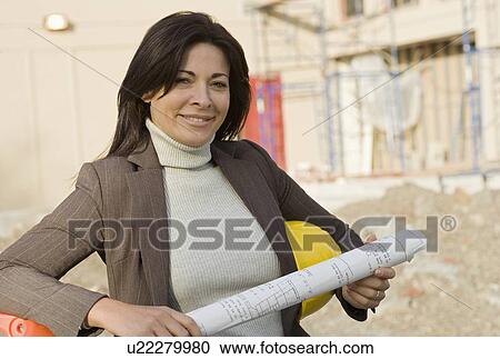Portrait of female architect View Large Photo Image Stock Image - Portrait of female architect. Fotosearch