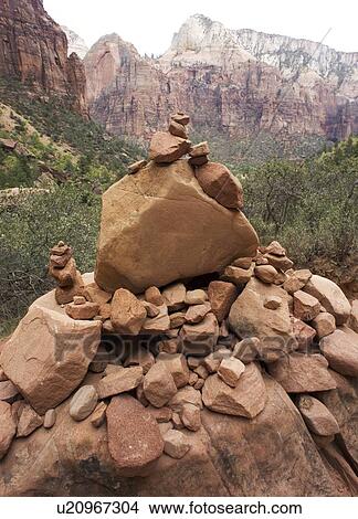 Rock pile in Zion National Park, Utah USA View Large Photo Image Picture - Rock pile in Zion National Park, Utah USA. Fotosearch