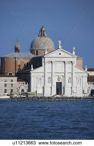 Stock Image - Saint Giorgio Maggiore by Palladio Venice Italy. Fotosearch