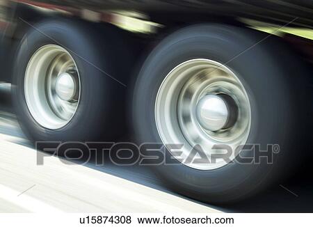 Stock Photo - Semi truck on highway. Fotosearch