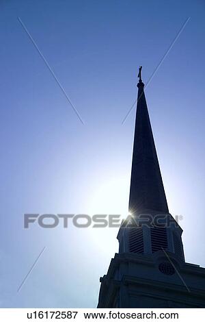 Silhouette of a church steeple View Large Photo Image Stock Photo - Silhouette of a church steeple. Fotosearch