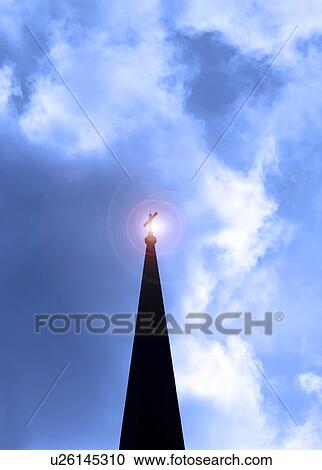 Silhouette of church steeple View Large Photo Image Stock Image - Silhouette of church steeple. Fotosearch