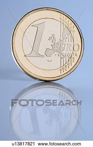 Stock Image - Sill life of Euro coin. Fotosearch