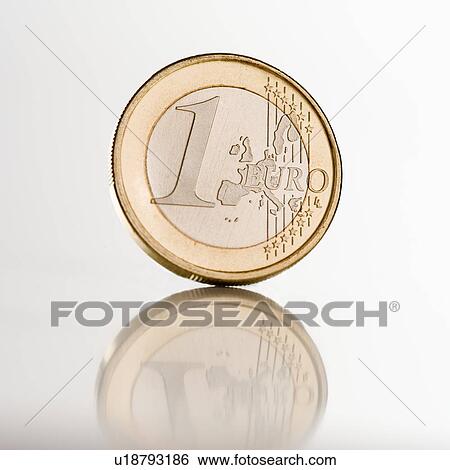 Stock Photograph - Sill life of Euro coin. Fotosearch