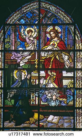Stained glass window in Spanish church View Large Photo Image Stock Image - Stained glass window in Spanish church. Fotosearch