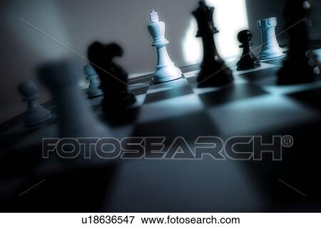 Stock Photo - Still life of a chess game. Fotosearch