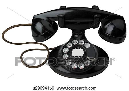 Stock Photo - Still life of an old-fashioned telephone. Fotosearch