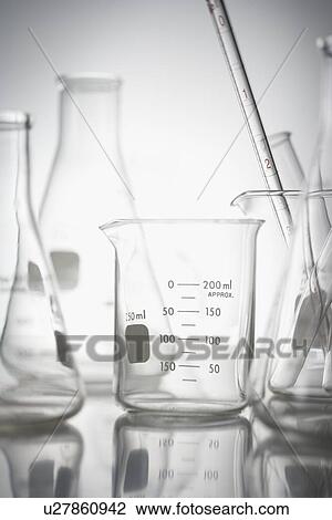 Still life of beakers in lab View Large Photo Image Stock Image - Still life of beakers in lab. Fotosearch