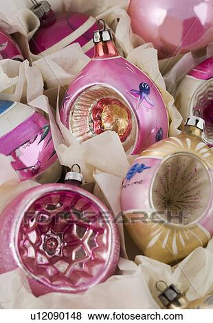 Stock Photo - Still life of Christmas ornanaments. Fotosearch