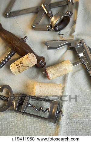 Stock Photo - Still life of corkscrews. Fotosearch