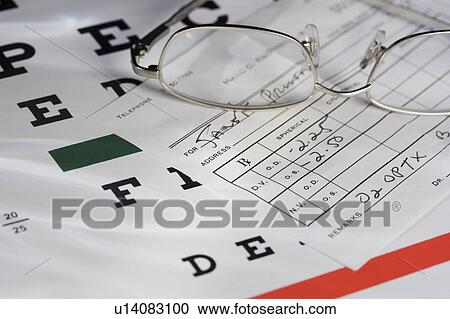 Still life of eye chart and glasses View Large Photo Image Stock Image - Still life of eye chart and glasses. Fotosearch