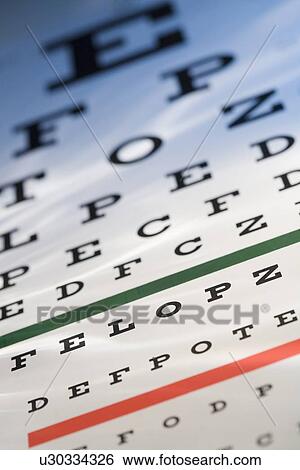 Stock Photograph - Still life of eye chart. Fotosearch