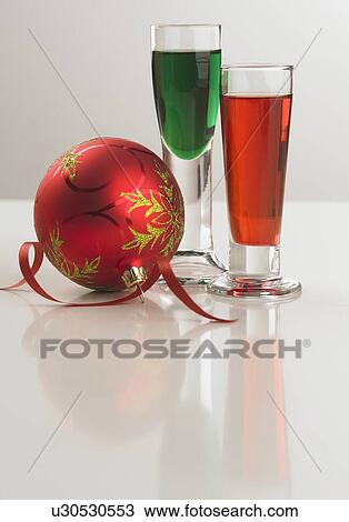 Stock Image - Still life of festive beverages. Fotosearch