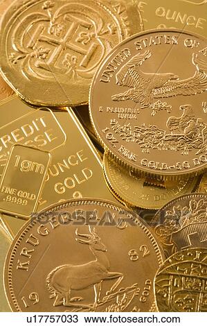 Still life of gold bars and coins View Large Photo Image Stock Image - Still life of gold bars and coins. Fotosearch