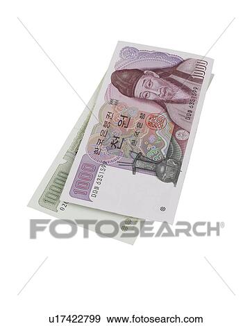 Stock Photo - Still life of Korean money. Fotosearch