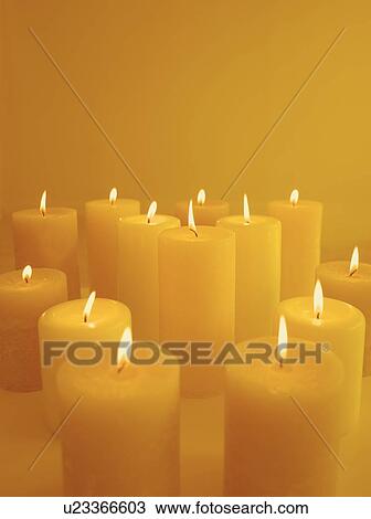 Still life of lighted candles View Large Photo Image Stock Image - Still life of lighted candles. Fotosearch