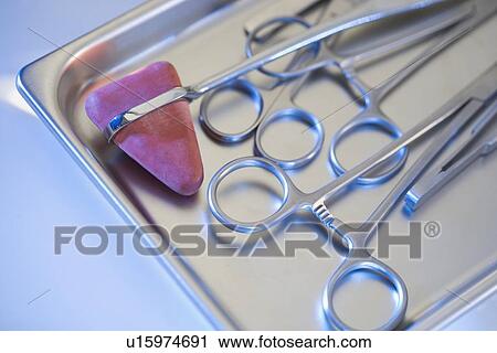 Stock Image - Still life of medical instruments. Fotosearch