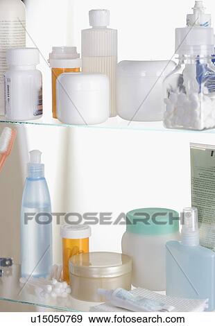 Still life of medicine cabinet View Large Photo Image Stock Photo - Still life of medicine cabinet. Fotosearch