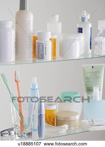 Stock Photo - Still life of medicine cabinet. Fotosearch