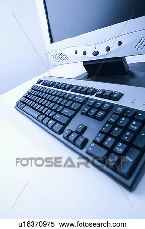 Still life of monitor and keyboard View Large Photo Image Stock Photography - Still life of monitor and keyboard. Fotosearch