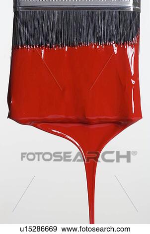 Still life of paint brush with red paint View Large Photo Image Stock Photo - Still life of paint brush with red paint. Fotosearch