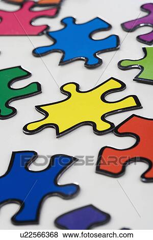 Stock Photo - Still life of puzzle pieces. Fotosearch