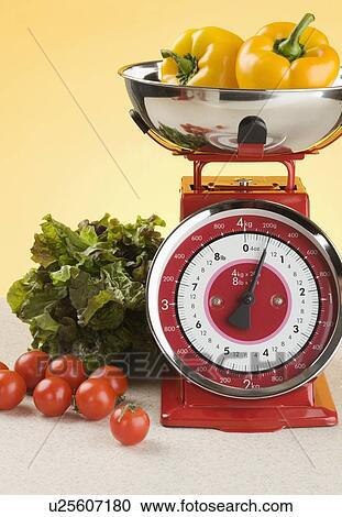 Still life of scale and produce View Large Photo Image Stock Image - Still life of scale and produce. Fotosearch