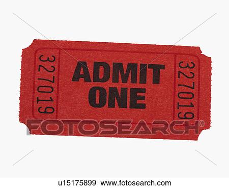 Studio shot of Admit One ticket View Large Photo Image Stock Photo - Studio shot of Admit One ticket. Fotosearch